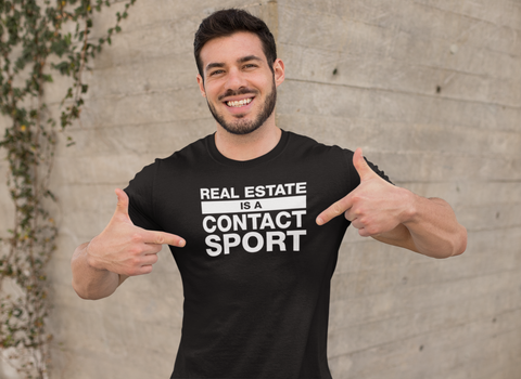 Real Estate is a Contact Sport Unisex Shirt-Unisex Jersey T-Shirt | Bella + Canvas 3001-Black N Married