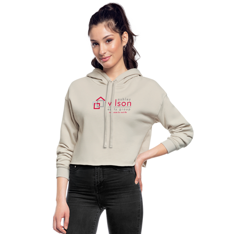 Ashley Wilson Realty Group Women's Cropped Hoodie-Women's Cropped Hoodie | Bella + Canvas 8642-Black N Married