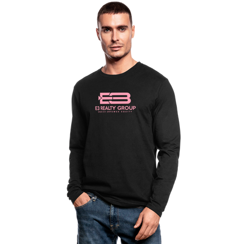 E3 Breast Cancer Awareness Men's Long Sleeve-Men's Long Sleeve T-Shirt | Next Level 3061-Black N Married