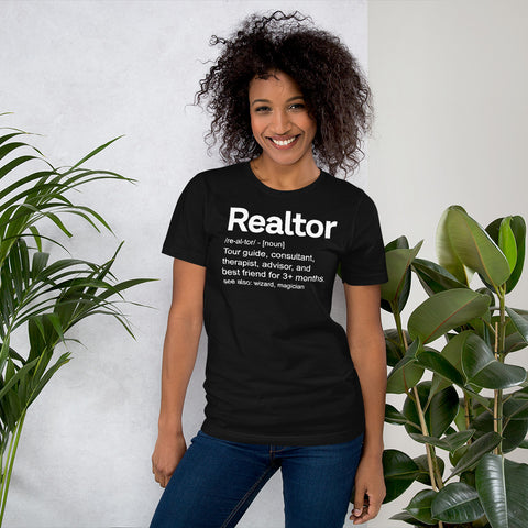 REALTOR® UNISEX T-SHIRT-Black N Married