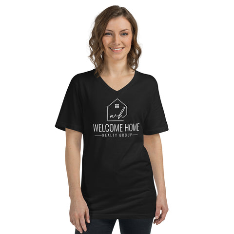 Welcome Home Realty Group Unisex Short Sleeve V-Neck T-Shirt-Black N Married